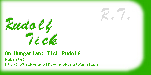 rudolf tick business card